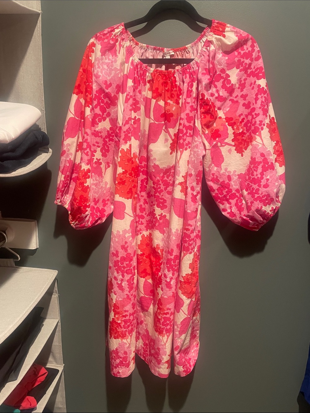 Frances Valentine bliss dress in Hydrangea print with sash.